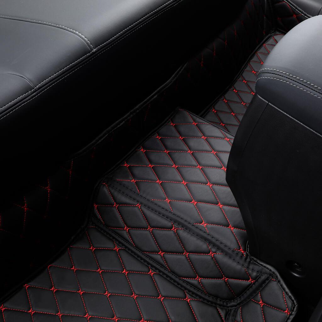 Floor Mats For Car, Truck & SUV Luxus Car Mats Custom All-Weather  Waterproof Diamond Auto Floor Liner Carpets Rugs Black Stitching